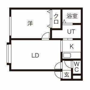 ラヴェルデ(1LDK/3階)の間取り写真