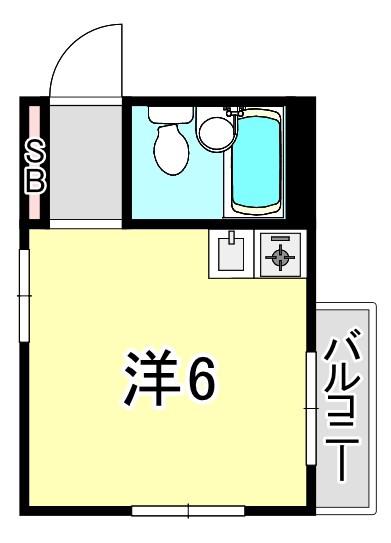 サンパレス21ベルデ(ワンルーム/3階)の間取り写真