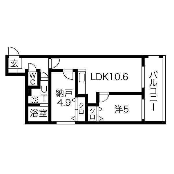 パーチェ豊平(2LDK/2階)の間取り写真