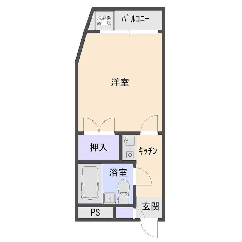 橋本MSマンション(ワンルーム/3階)の間取り写真