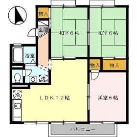 グランドール新福(3LDK/2階)の間取り写真