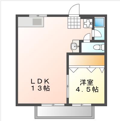 井上コーポ A棟(1LDK/2階)の間取り写真