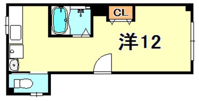 SS福原ビル(ワンルーム/2階)の間取り写真