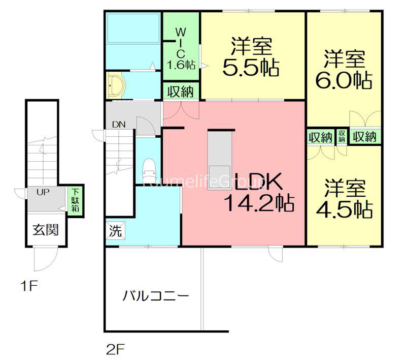MAISON DE SOLEIL(3LDK/2階)の間取り写真