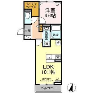 ダイヤモンドヒルズ並木(1LDK/3階)の間取り写真
