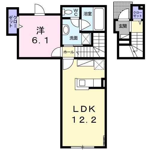アル・トール(1LDK/2階)の間取り写真