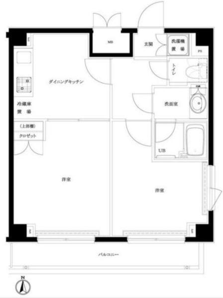 ルーブル森下(2DK/4階)の間取り写真