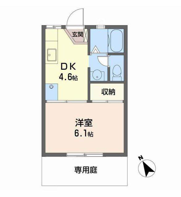 セフィラ北平野(1DK/1階)の間取り写真