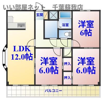 プラザインフィニティ(3LDK/2階)の間取り写真