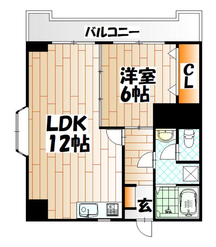 第2IMビル(1LDK/5階)の間取り写真