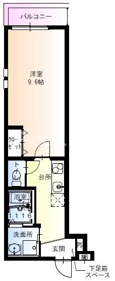 フジパレス城北公園通Ⅰ番館(1K/1階)の間取り写真