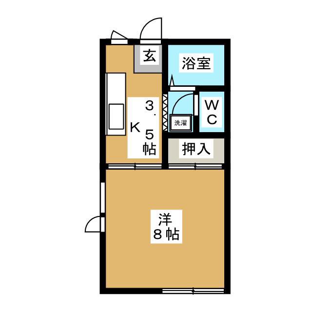 メゾン叶屋パートII(1K/2階)の間取り写真