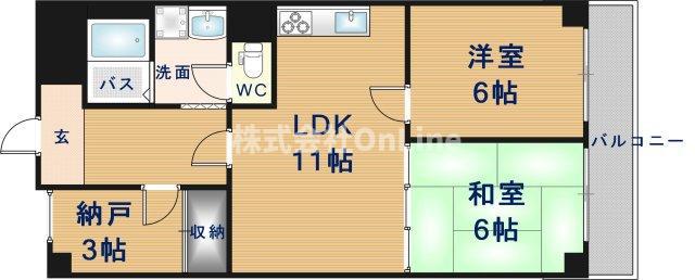 朝日プラザ小阪 A棟(2SLDK/1階)の間取り写真