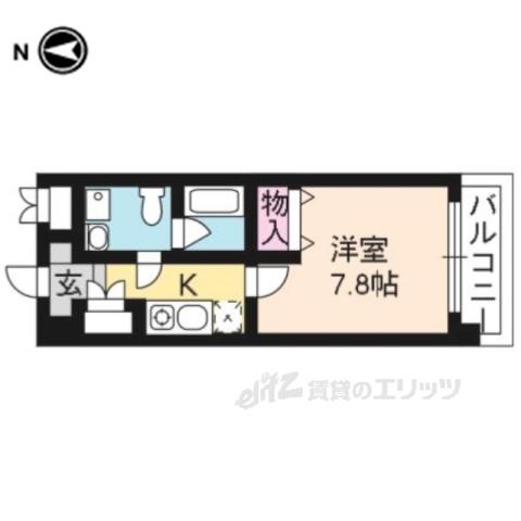 ANYTIME(1K/2階)の間取り写真
