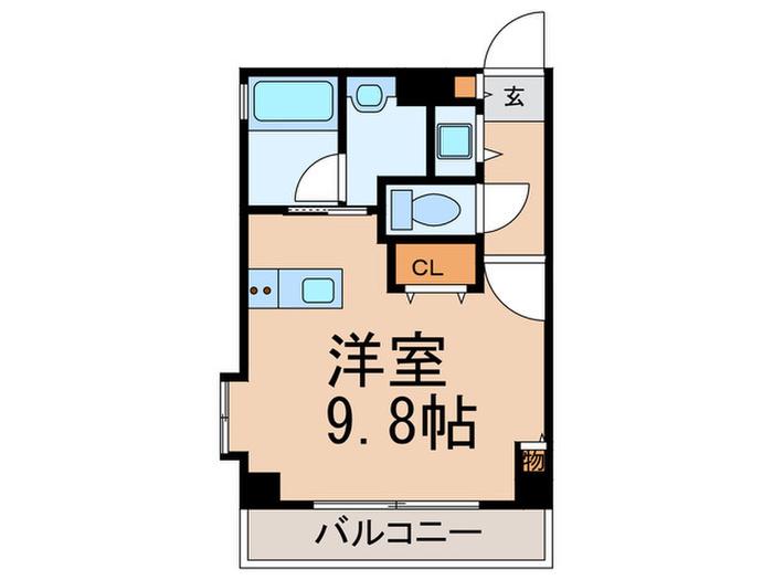 フラリッシュ東大成(ワンルーム/5階)の間取り写真