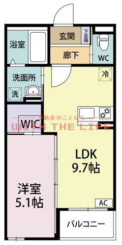 LE COCON江戸屋敷(1LDK/1階)の間取り写真
