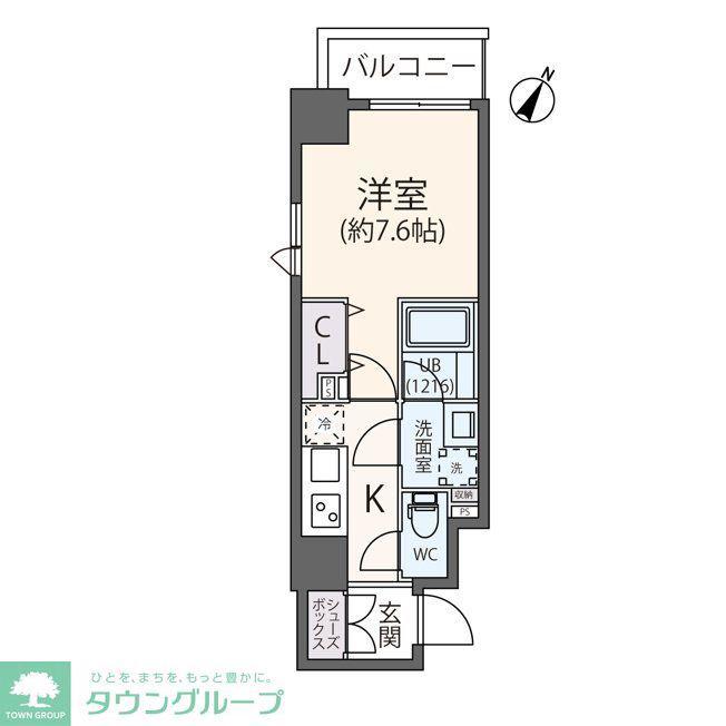 リージア代々木ビナリオ(1K/6階)の間取り写真