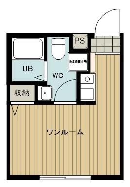 リベルタ秦野(ワンルーム/1階)の間取り写真