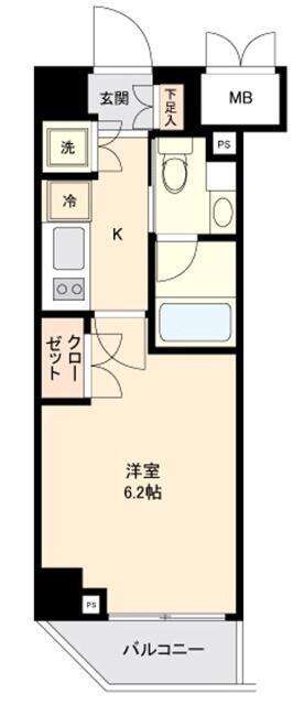 ブライズ馬込(1K/5階)の間取り写真
