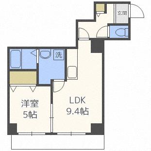FLEUVE福住(1LDK/3階)の間取り写真