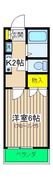 グレープメゾン(1K/2階)の間取り写真