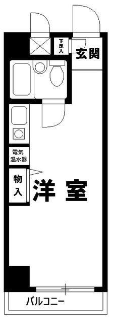 エヴェナール方南町(ワンルーム/3階)の間取り写真