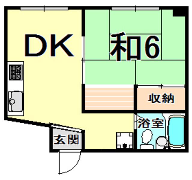 ハイツICHIU(1DK/4階)の間取り写真