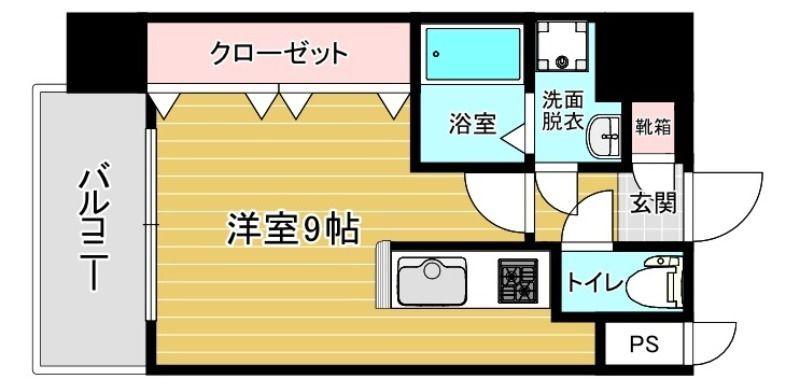 リファレンス東公園(ワンルーム/12階)の間取り写真