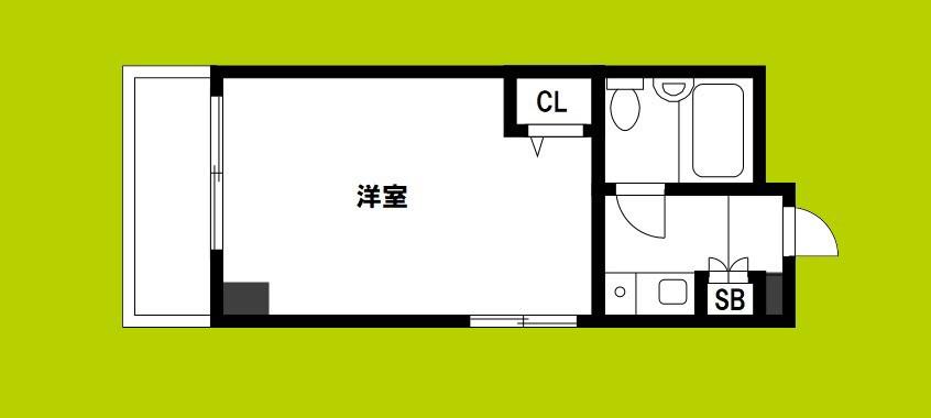 レナジア帝塚山(1K/5階)の間取り写真