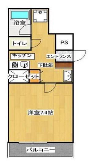 MLIFE森ノ宮(1K/3階)の間取り写真