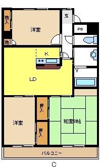 クィーンヒルズ(3LDK/3階)の間取り写真