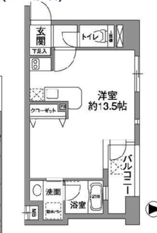 西天満レジデンス(ワンルーム/7階)の間取り写真