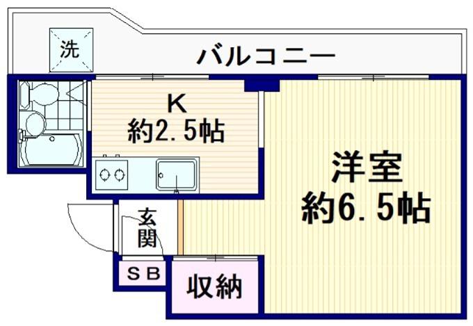 ニュー中野マンション(1K/3階)の間取り写真