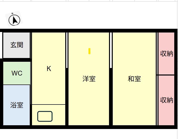 マノーラI(2K/2階)の間取り写真