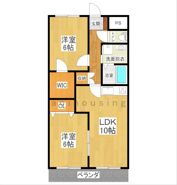 アルヴィラージュ(2LDK/6階)の間取り写真