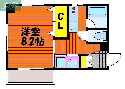 スタシオン電車みち(1K/11階)の間取り写真