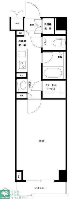  ルーブル三軒茶屋参番館(1K/3階)の間取り写真