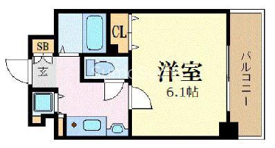 プレサンス難波OCAT前(1K/3階)の間取り写真