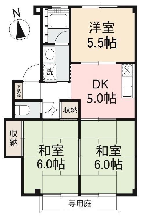 フレグランス桜町(3DK/1階)の間取り写真