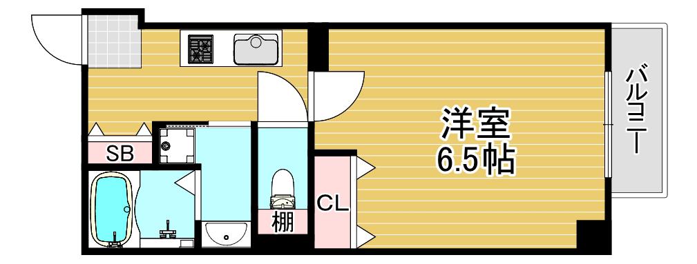 DAP梅田西(1K/6階)の間取り写真
