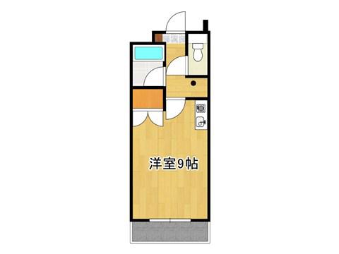 シャトーリオン境川(ワンルーム/2階)の間取り写真