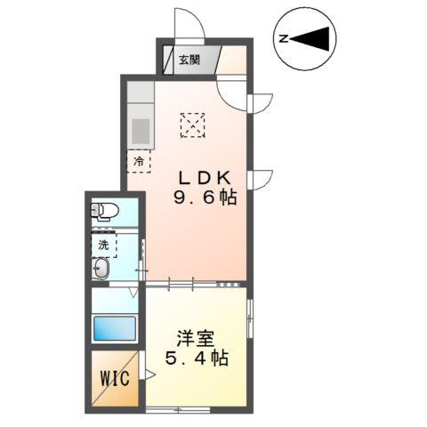シルバーフォックス(1LDK/1階)の間取り写真