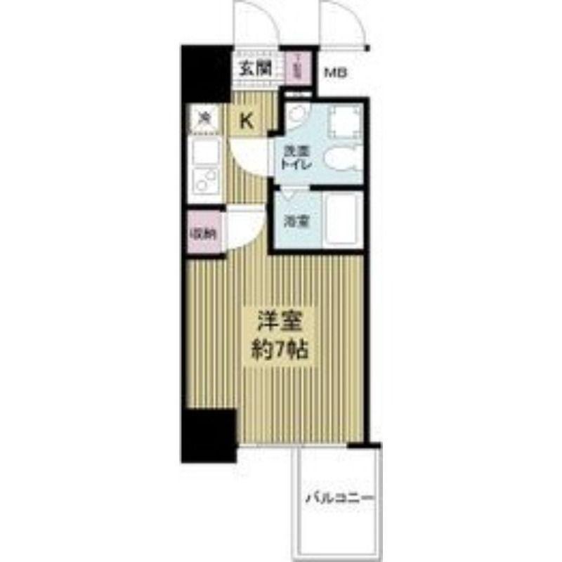 APRILE南森町(1K/3階)の間取り写真