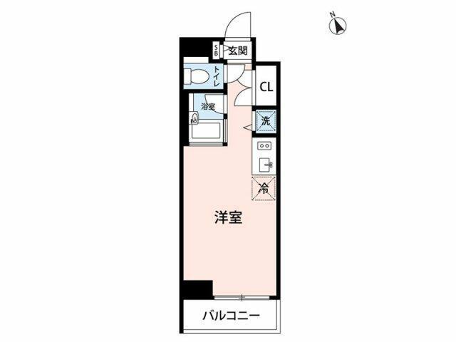 プレミアステージ大崎(ワンルーム/8階)の間取り写真