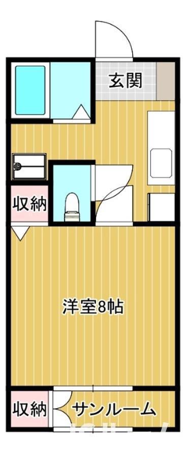リトルビレッジA(1K/1階)の間取り写真