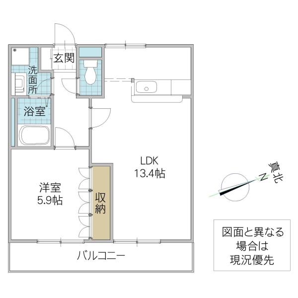 SAKURA CITY(1LDK/1階)の間取り写真