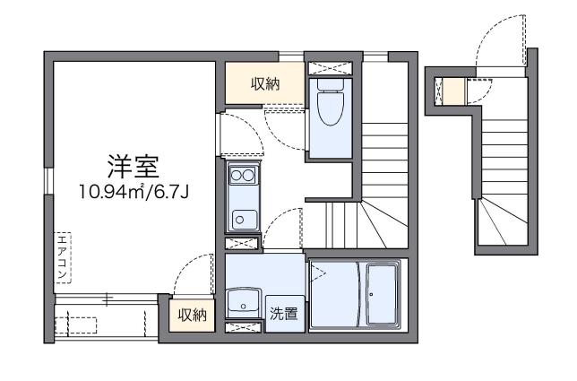 西武新宿線 田無駅 徒歩13分 2階建 築14年(1K/2階)の間取り写真