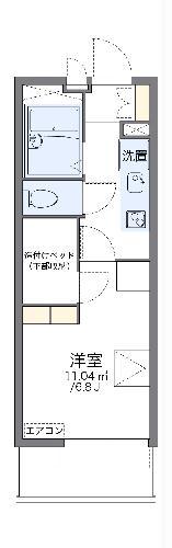 レオパレスHAL(1K/2階)の間取り写真