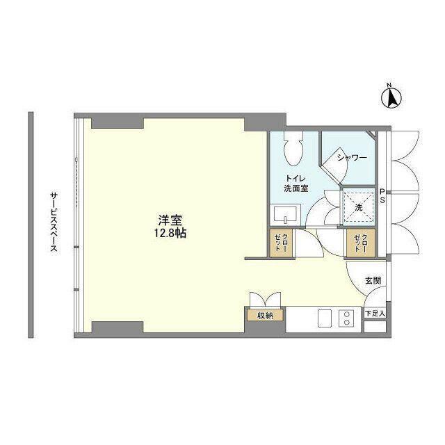 フロンティアレジデンスザタワー品川(ワンルーム/9階)の間取り写真