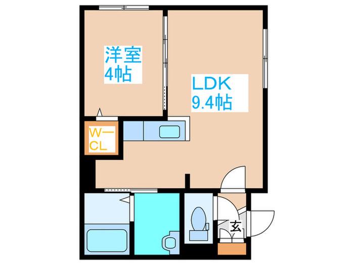 SDY月寒中央(1LDK/4階)の間取り写真